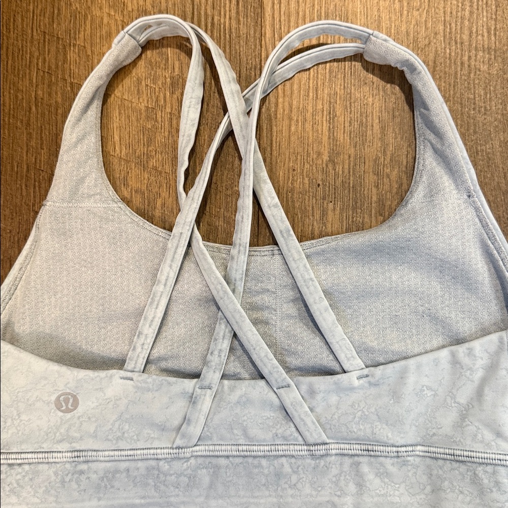 Lululemon Women’s Energy Bra City Grit White Blue Fog Size 6 - Picture 10 of 13